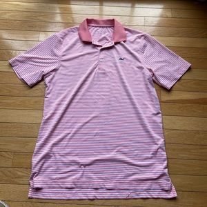 Vineyard Vines Pink Striped Polo